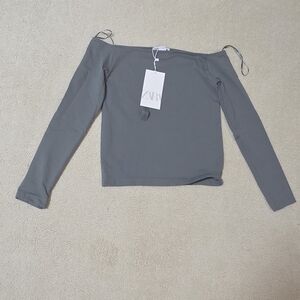 Zara Long Sleeve Off-Shoulder Top